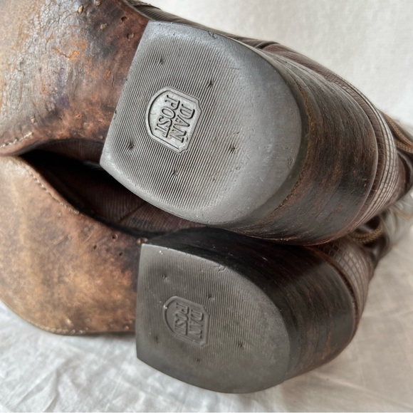 Vintage Dan Post Raleigh Teju Lizard Leather Boots brown mens 10 D Cowboy Boots - Picture 10 of 16